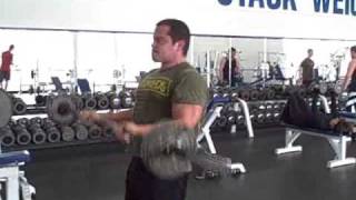 Barbell Curl and Press Hybrid Exercise Combo [upl. by Atibat]