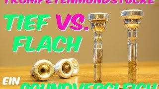 TrumpetScout Klangvergleich tiefes vs flaches Mundstück [upl. by Bernardina231]