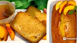 Luscious Peach Loaf Cake Recipe [upl. by Eikcuhc489]