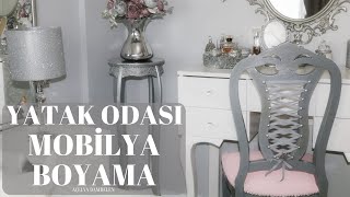 YATAK ODASI DOLAP BOYAMA Evde Mobilya Boyama  AÇELYA DAMDELEN [upl. by Trill]