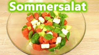 Sommer Salat mit Wassermelone amp Feta 🍉 Super lecker leicht amp einfach  Mittagspause [upl. by Cindra390]