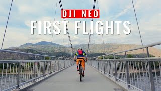 DJI NEO  First Flights in 4K Wait for it [upl. by Linetta312]