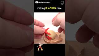 Making of BLAZIKEN cake Pokemon Wagashi HowToMake Shorts [upl. by Latoniah]