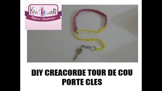 TUTO TISSAGE MACRAME CREACORD TOUR DE COU PORTE CLE BACK TO SCHOOL [upl. by Thad]