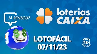 Resultado da Lotofácil  Concurso nº 2948 07112023 [upl. by Kralc]