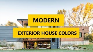 45 Best Modern Exterior House Colors Ideas 2018 [upl. by Nahsrad]