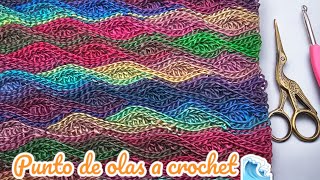 Maravilloso 😍 punto Brioche o inglés a crochet IMITACIÓN en 2 Agujas [upl. by Yanahc]