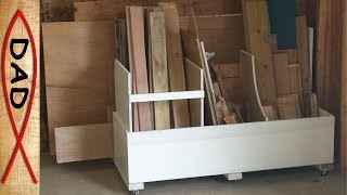 Scrap wood storage cart  odd lumber and cutoffs [upl. by Airetal]