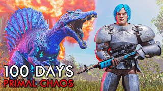 I Spent 100 Days In ARK Survival Ascended Primal Chaos [upl. by Jerrol]