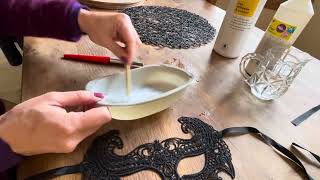 How to make fabric stiffener to stiffen lace sinamay or other materials to make a hat or flowers [upl. by Annabel]