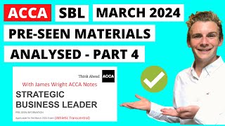 ACCA SBL March 2024 preseen information analysed for Athletic Transcentral  Part 4 [upl. by Enomyar]