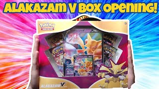 NEW ALAKAZAM V BOX OPENING Pokemon pack Opening [upl. by Enylcaj9]