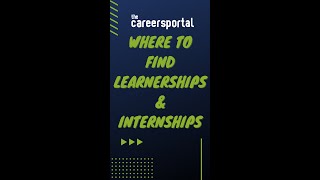 Looking for learnerships and internships Heres where you can find them [upl. by Odlanir554]