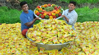 1000 PACKET MAGGI NOODLES  Noodles Recipe cooking Skill  Village Style Cooking [upl. by Grange]