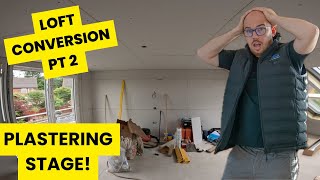 Dormer Loft Conversion Tour PT2  Plastering [upl. by Oetam]