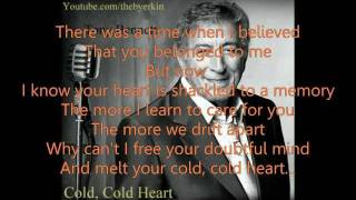 Tony BennettCold Cold Heart lyrics on screen HD [upl. by Nilhsa270]