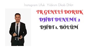 TR GENELİ DHBT DENEME 2 1 BÖLÜM [upl. by Latoya816]