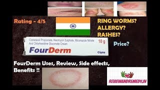 FourDerm cream for Ringworms Fungal infections Itchiness JockItch Review in Hindi [upl. by Arten857]