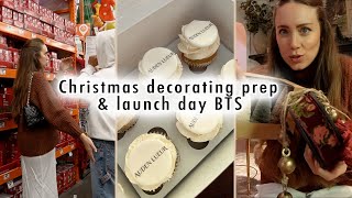 Christmas decorating prep amp launch day behindthescenes  XO MaCenna Vlogs [upl. by Xyno]