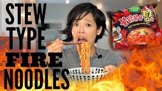 STEW Type FIRE Noodle Challenge  Samyang Spicy Chicken Ramen [upl. by Gamaliel]