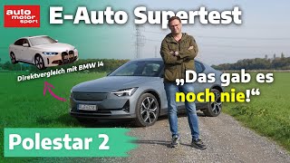 Polestar 2 Kann das Facelift alles besser EAuto Supertest mit Alex Bloch  auto motor und sport [upl. by Nyledam]