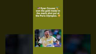 Ryan Crouser of USA secured the gold medal in the mens shot put at the Paris Olympics olympics2024 [upl. by Duhl]