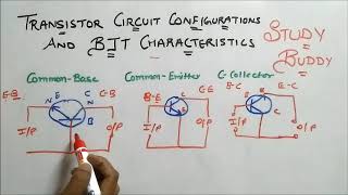 Transistor Circuit Configurations and Input  Output Characteristics [upl. by Aelrac]