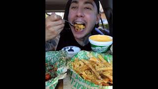 ASMR WINGSTOP MUKBANG loaded cheesy louisiana voodoo fries with wingstop ranch shorts [upl. by Acemaj]