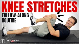 Best Stretches For Knee Pain FOLLOW ALONG ROUTINE [upl. by Dempster]