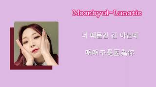 中文歌詞 Moonbyul 문별  Lunatic [upl. by Rivi47]