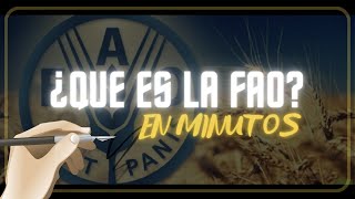 ¿QUE ES LA FAO en minutos [upl. by Jillana]