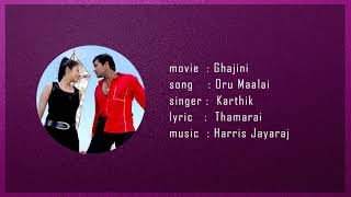 Oru Maalai Song  Ghajini  Suriya Asin  Harris Jayaraj AR Murugadoss [upl. by Teraj]