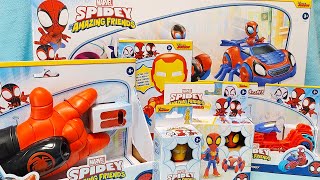 Spidey And His Amazing Friends Toys Unboxing ASMR Toy Car Cartoon SPIDERMAN [upl. by Maure]