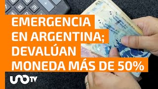 Milei saca la quotmotosierraquot Argentina devalúa peso 54  y anuncia medidas económicas [upl. by Stone]