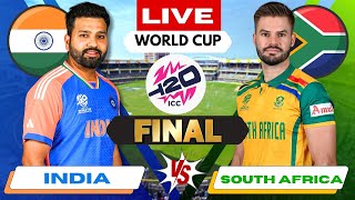 🔴 T20 WC 2024 Live IND vs SA Final  Live Score amp Commentary  INDIA vs South Africa Live Today [upl. by Analart530]