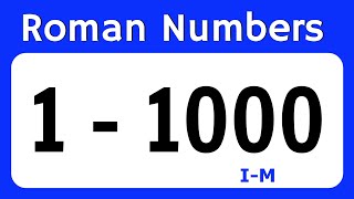 Roman Number 1 to 1000  Roman Numeral 1 to 1000  Roman Ginti 1 se 1000 tak [upl. by Niveek875]