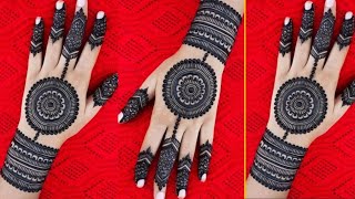 Easy Gol Tikki Mehndi Design For Beginners  Bridal Arabic Flower Mehndi Design  Simple Mehndi [upl. by Hairehcaz]