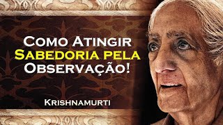 Como Atingir a Sabedoria Através da Observação Atenta  KRISHNAMURTI DUBLADO [upl. by Towroy]