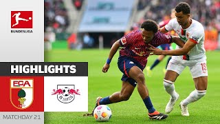 Leipzig Challenged In Intense Battle  FC Augsburg  RB Leipzig  Highlights MD 21 Buli 2324 [upl. by Eciralc264]