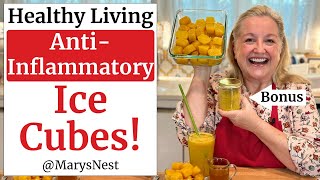 How to Make Lemon Ginger Turmeric Tea Ice Cubes  AntiInflammatory Drink to Serve Hot or Cold [upl. by Sorce]