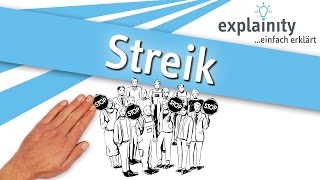 Streik einfach erklärt explainity® Erklärvideo [upl. by Ahsinhoj]