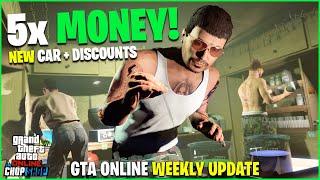 GTA ONLINE WEEKLY UPDATE NEW CAR 5X MONEY DISCOUNTS  LIMITED TIME CONTENT [upl. by Enyluqcaj]