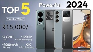 Top 5 Mobile Phones Under 15000 in February 2024  5G  6000mAh 120Hz 2K  Phone Under 15000 [upl. by Heer239]