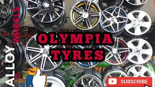 Alloy Wheels Available on Olympia tyres multan sports style rims available [upl. by Ayihsa]