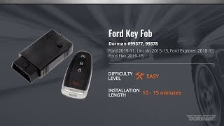 How to Program Dorman 99377 99378 Key Fob for Select Ford Explorer Flex Expedition Focus Taurus [upl. by Nairrad]