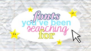 22 cute aesthetic fonts more people should be using on their content free [upl. by Niwrehs795]