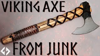 Forging a Viking Axe from Junk [upl. by Anade756]