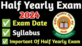 Half Yearly Exam Date 2024  Half Yearly Exam Strategy  Half Yearly Exam Syllabus shobhitnirwan17 [upl. by Naret]