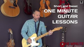 One Minute Guitar Lessons  Quick Lessons with Erich Andreas [upl. by Namrak251]