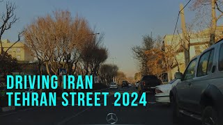 Driving Iran  Driving Tehran street 2024 [upl. by Inajna]